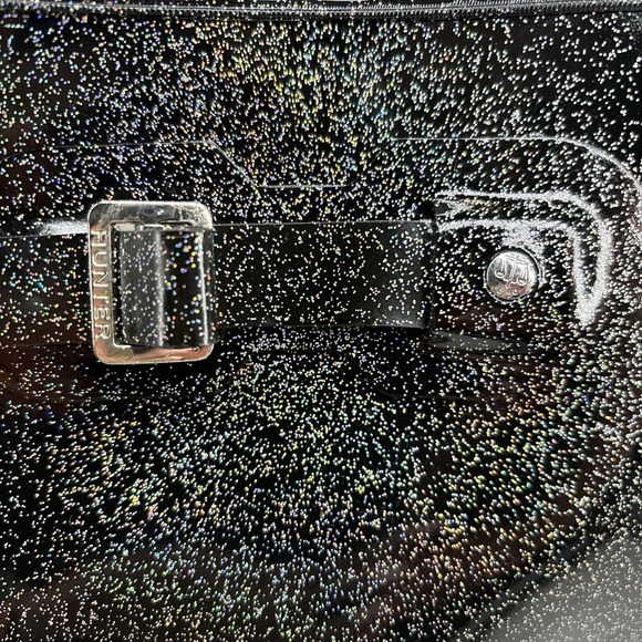 HUNTER Wellies Rainboots Original Tall Glitter Starcloud Women's Size 9 Black - Picture 8 of 15